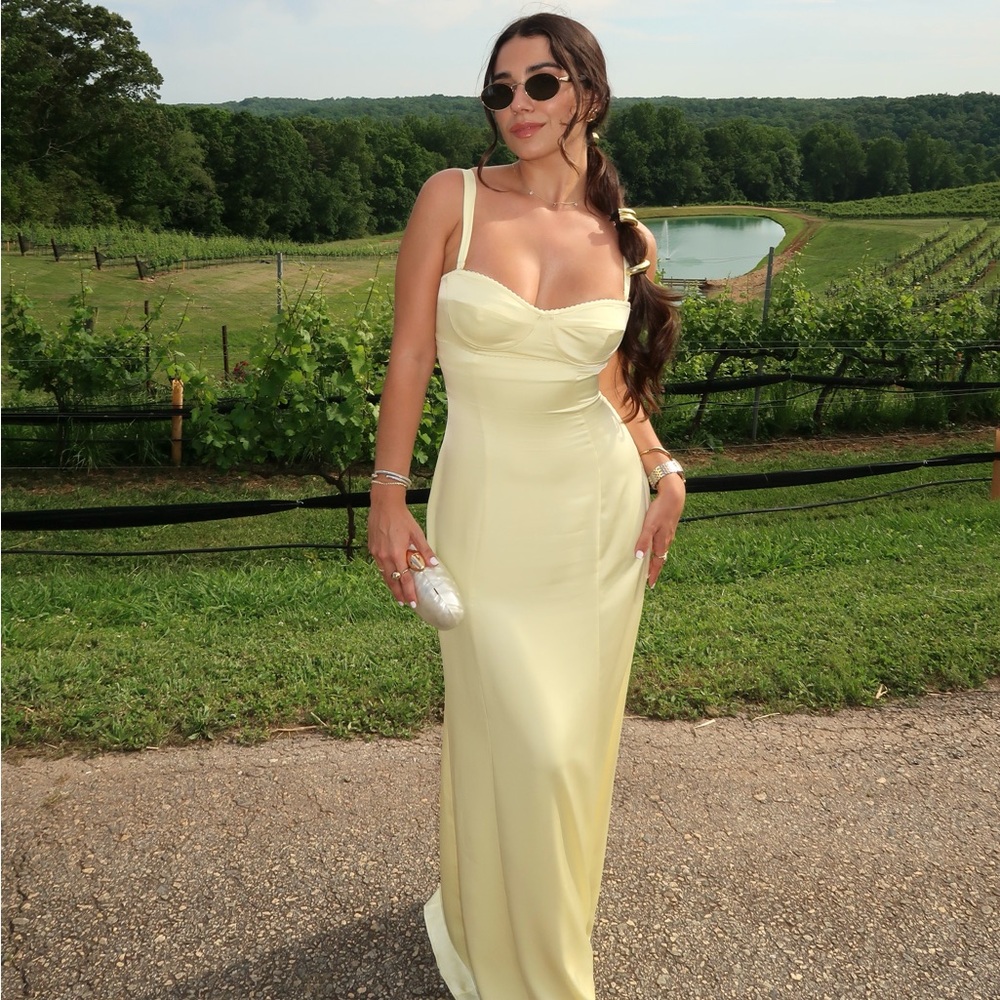 Reformation Britney Satin Dress